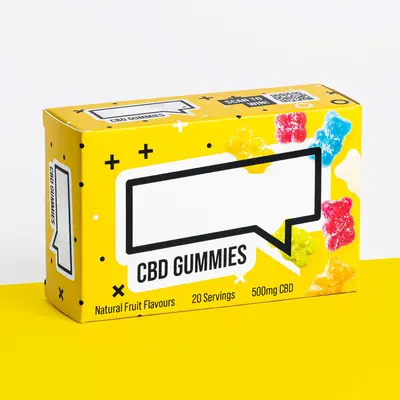 CBD Gummies Boxes shown as a finished custom-printed pack