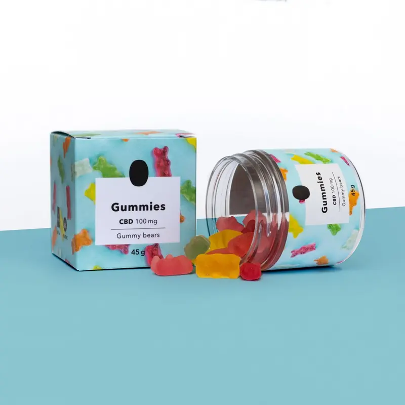 CBD Gummies Boxes photographed to show finish and proportion