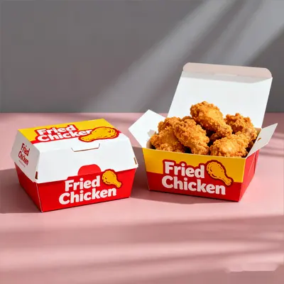 Chicken Boxes shown as a finished custom-printed pack