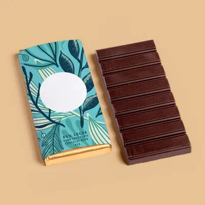 Chocolate Sleeves shown at an angle that reveals the depth of the pack