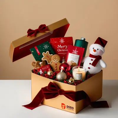 Christmas Boxes shown as a finished custom-printed pack