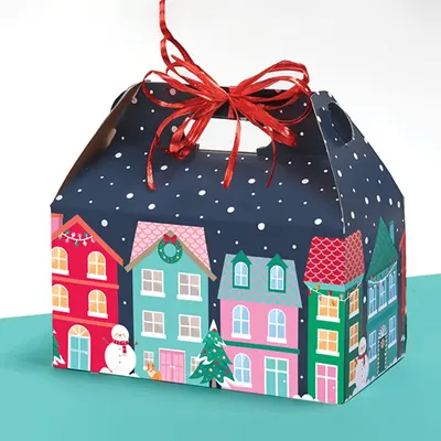Christmas Boxes displayed with the closure detail visible