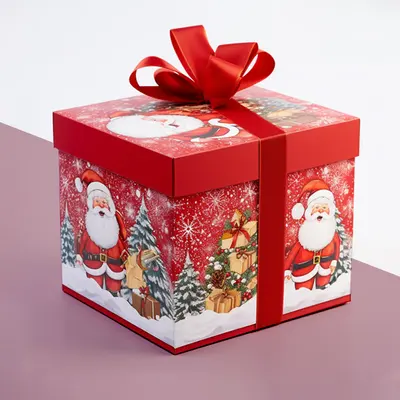 Christmas Boxes presented alongside its printed surface detail