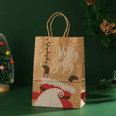 Christmas Gift Bags shown as a finished custom-printed pack