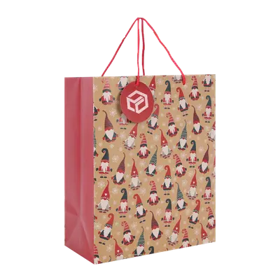 Christmas Gift Bags shown as a finished custom-printed pack