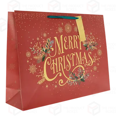 Christmas Gift Bags displayed with the closure detail visible
