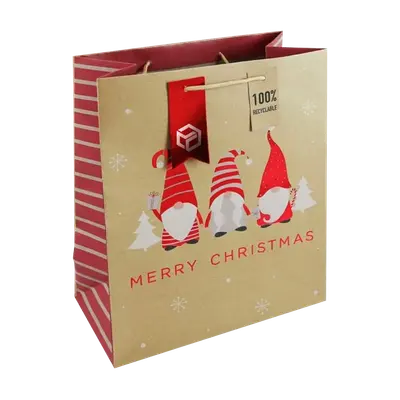 Christmas Gift Bags shown at an angle that reveals the depth of the pack
