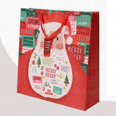 Christmas Gift Bags photographed to show the finish across the panel