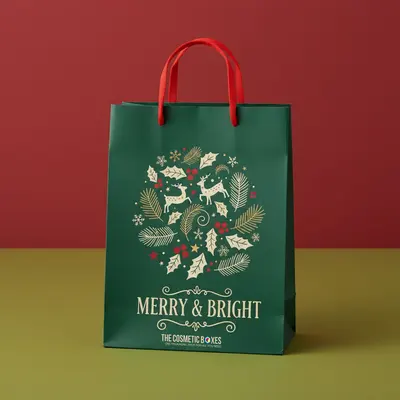 Christmas Gift Bags displayed with the interior structure visible