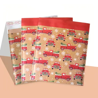 Christmas Mailers shown at an angle that reveals the depth of the pack