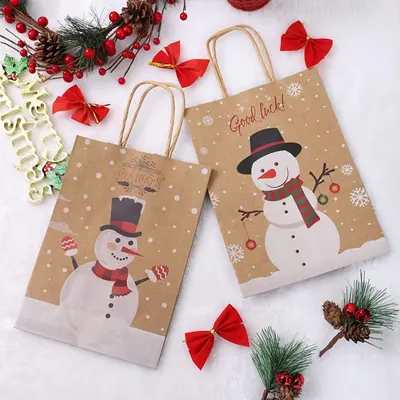 Christmas Paper Bags shown as a finished custom-printed pack
