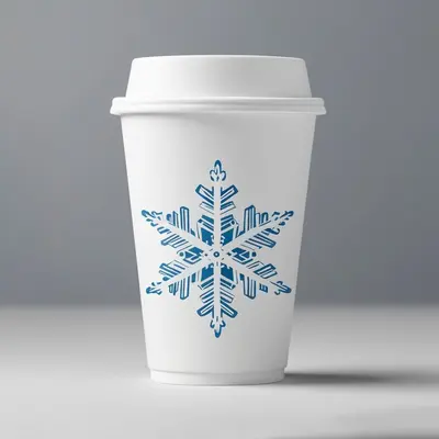 Christmas Paper Cups shown at an angle that reveals the depth of the pack