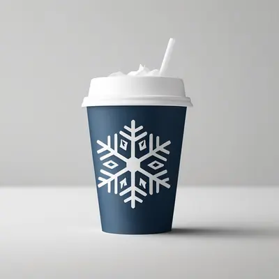 Christmas Paper Cups presented alongside its printed surface detail