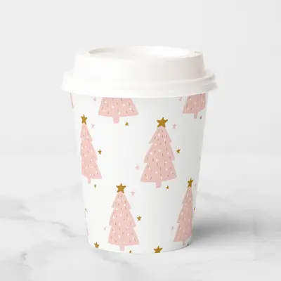 Christmas Paper Cups captured to show scale and proportion