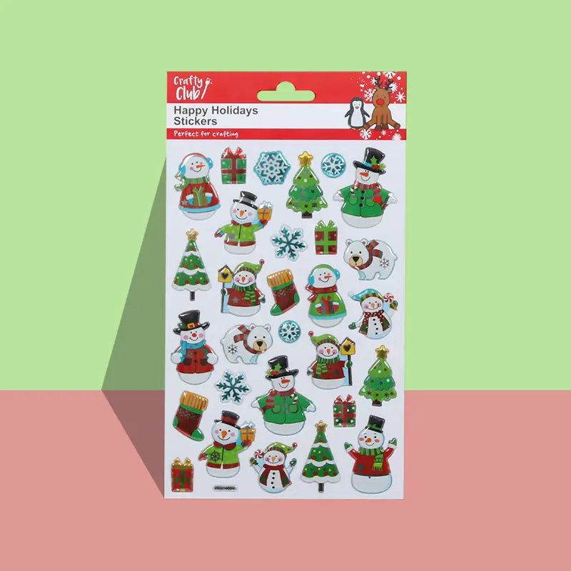 Christmas Stickers produced as custom stickers
