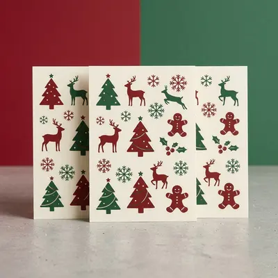 Christmas Stickers shown in a retail presentation setting