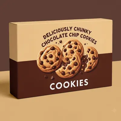 Cookie Boxes shown as a finished custom-printed pack