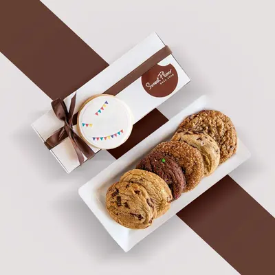 Cookie Boxes presented alongside its printed surface detail