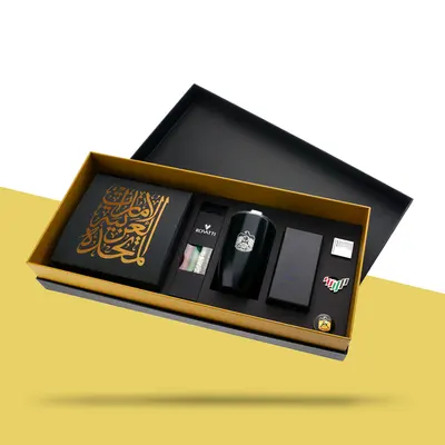 Corporate Gift Boxes shown at an angle that reveals the depth of the pack