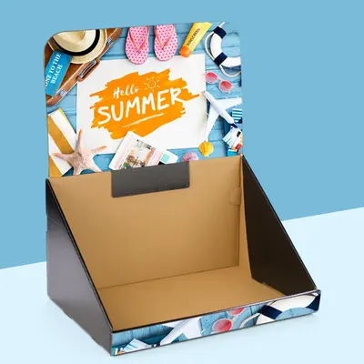 Corrugated Display Boxes shown as a finished custom-printed pack