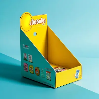 Corrugated Display Boxes displayed with the closure detail visible