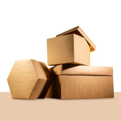 Corrugated Shipping Boxes displayed with the closure detail visible