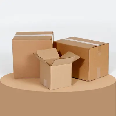 Corrugated Shipping Boxes presented alongside its printed surface detail