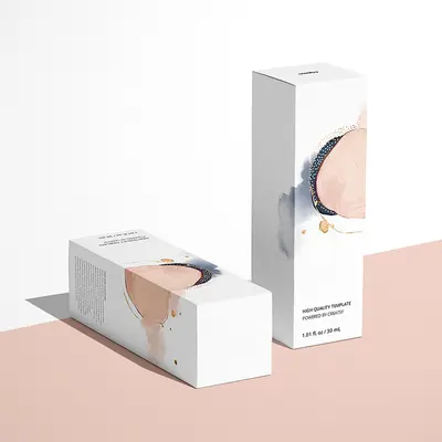 Cosmetic Boxes photographed from a second angle showing the side panel