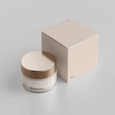 Cream Boxes shown at an angle that reveals the depth of the pack
