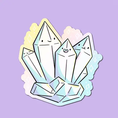 Crystal Stickers shown at an angle that reveals the depth of the pack
