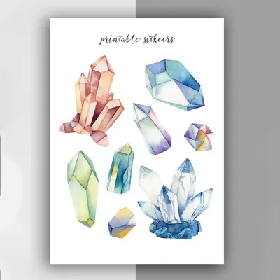 Crystal Stickers presented alongside its printed surface detail