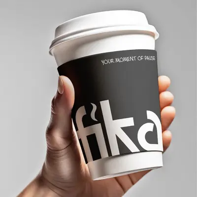 Cup Sleeves presented alongside its printed surface detail