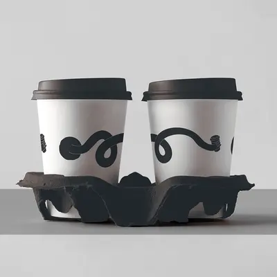 Custom Coffee Cups shown as a finished custom-printed pack