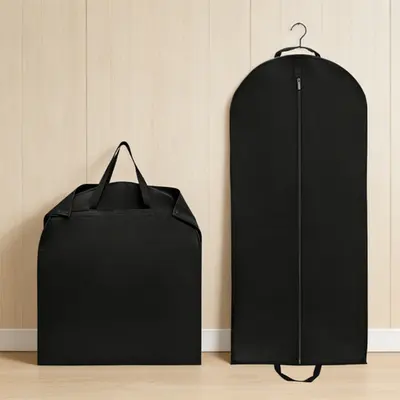Custom Garment Bags shown as a finished custom-printed pack