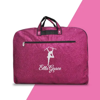 Custom Garment Bags shown at an angle that reveals the depth of the pack