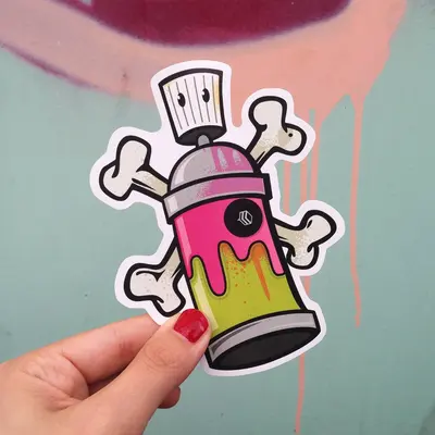 Custom Graffiti Stickers shown as a finished custom-printed pack