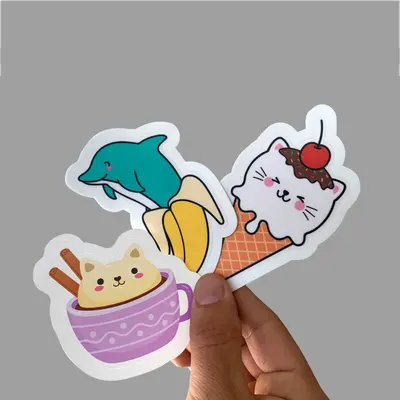Custom Ink Stickers photographed from a second angle showing the side panel