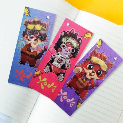 Custom Lenticular Stickers shown in a retail presentation setting