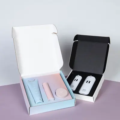 Custom Mailer Boxes with Inserts displayed with the closure detail visible