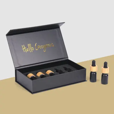 Custom Packaging Boxes with Inserts shown at an angle that reveals the depth of the pack