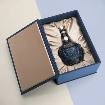 Custom Perfume Boxes with Inserts shown at an angle that reveals the depth of the pack