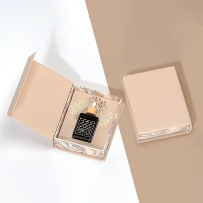 Custom Perfume Boxes with Inserts photographed to show the finish across the panel