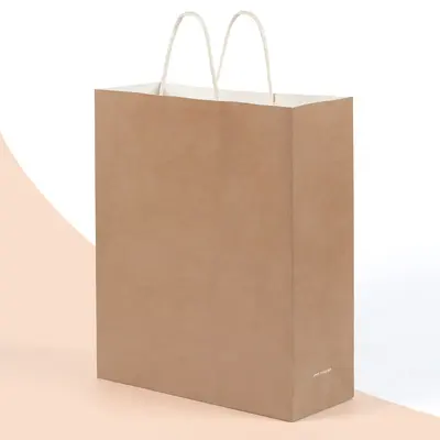 Custom Personalized Paper Bags displayed with the closure detail visible