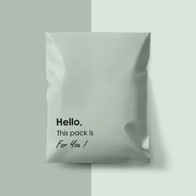 Custom Poly Mailers photographed to show the finish across the panel