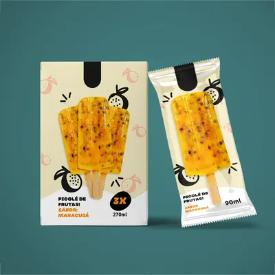 Custom Popsicle Bags shown as a finished custom-printed pack