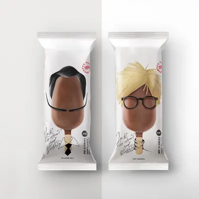 Custom Popsicle Bags photographed from a second angle showing the side panel