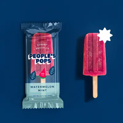 Custom Popsicle Bags shown at an angle that reveals the depth of the pack