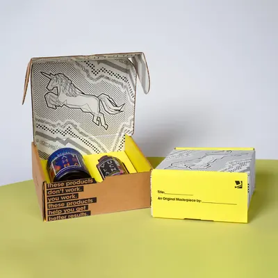 Custom Printed Boxes with Inserts photographed from a second angle showing the side panel