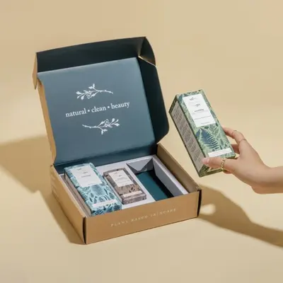 Custom Printed Boxes with Inserts displayed with the closure detail visible