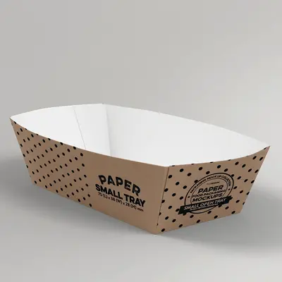 Custom Printed Food Trays displayed with the closure detail visible